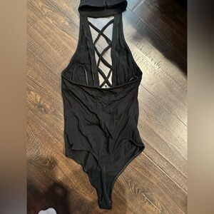 Express Black Sleeveless Bodysuit